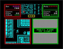 In game image of Crack Down on the Sinclair ZX Spectrum.