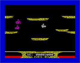 In game image of Crazy Cars on the Sinclair ZX Spectrum.