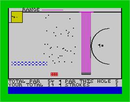 In game image of Crazy Golf on the Sinclair ZX Spectrum.