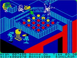 In game image of Danger Mouse in Double Trouble on the Sinclair ZX Spectrum.