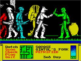 In game image of Dark Sceptre on the Sinclair ZX Spectrum.