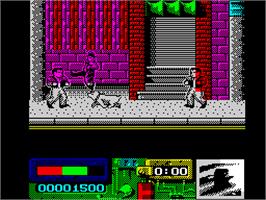 In game image of Darkman on the Sinclair ZX Spectrum.