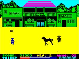 In game image of Dead or Alive on the Sinclair ZX Spectrum.