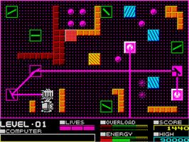 In game image of Deflektor on the Sinclair ZX Spectrum.