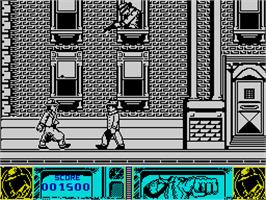 In game image of Dick Tracy on the Sinclair ZX Spectrum.