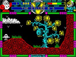 In game image of Dizzy's Excellent Adventures on the Sinclair ZX Spectrum.