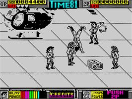 In game image of Double Dragon II: The Revenge on the Sinclair ZX Spectrum.