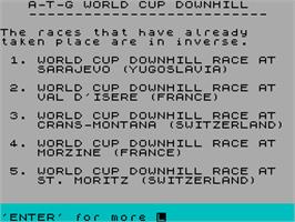 In game image of Downhill Challenge on the Sinclair ZX Spectrum.