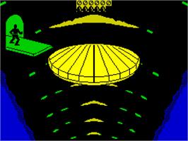 In game image of Dragon's Lair on the Sinclair ZX Spectrum.