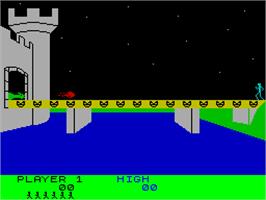 In game image of Dragonfire on the Sinclair ZX Spectrum.