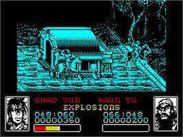 In game image of Dynasty Wars on the Sinclair ZX Spectrum.