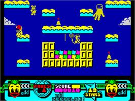 In game image of Edd the Duck! on the Sinclair ZX Spectrum.