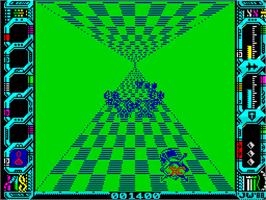 In game image of Eliminator on the Sinclair ZX Spectrum.