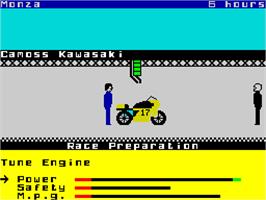 In game image of Endurance on the Sinclair ZX Spectrum.