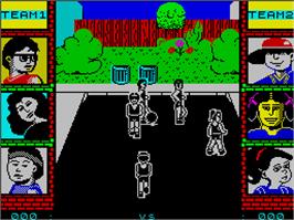 In game image of Epyx Action on the Sinclair ZX Spectrum.