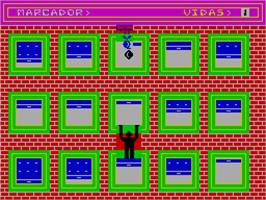 In game image of Escalador Loco on the Sinclair ZX Spectrum.
