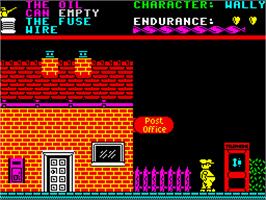 In game image of Everyone's A Wally (The Life of Wally) on the Sinclair ZX Spectrum.