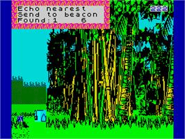 In game image of Explorer on the Sinclair ZX Spectrum.