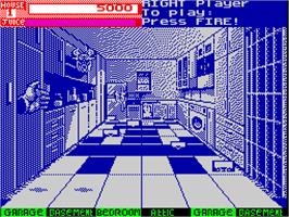 In game image of Exterminator on the Sinclair ZX Spectrum.