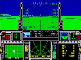 In game image of F-16 Combat Pilot on the Sinclair ZX Spectrum.