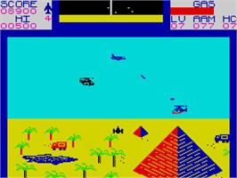 In game image of Falcon Patrol II on the Sinclair ZX Spectrum.