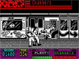 In game image of Fallen Angel on the Sinclair ZX Spectrum.