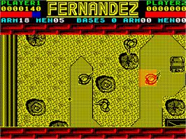 In game image of Fernandez Must Die on the Sinclair ZX Spectrum.