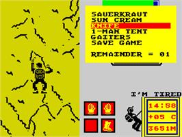 In game image of Final Assault on the Sinclair ZX Spectrum.