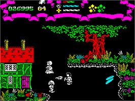 In game image of Firelord on the Sinclair ZX Spectrum.