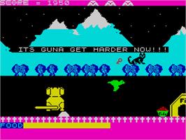 In game image of Fish! on the Sinclair ZX Spectrum.