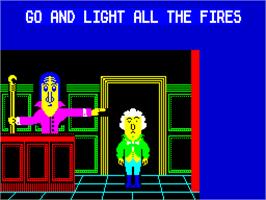 In game image of Flunky on the Sinclair ZX Spectrum.