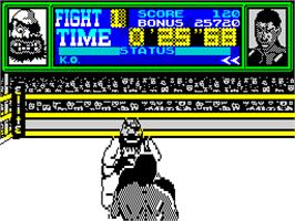 In game image of Frank Bruno's Boxing on the Sinclair ZX Spectrum.