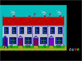 In game image of Frankie Goes to Hollywood on the Sinclair ZX Spectrum.