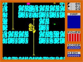 In game image of Fred on the Sinclair ZX Spectrum.