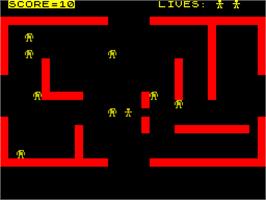 In game image of Frenzy on the Sinclair ZX Spectrum.