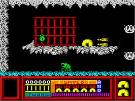 In game image of Frost Byte on the Sinclair ZX Spectrum.
