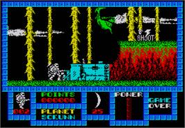 In game image of Game Over on the Sinclair ZX Spectrum.