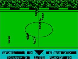 In game image of Gazza's Super Soccer on the Sinclair ZX Spectrum.