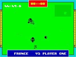 In game image of Gazza II on the Sinclair ZX Spectrum.