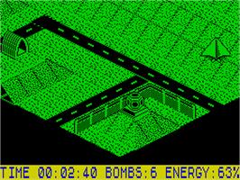 In game image of Glider Rider on the Sinclair ZX Spectrum.