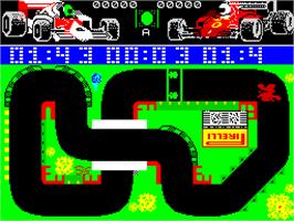 In game image of Grand Prix Simulator on the Sinclair ZX Spectrum.