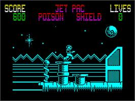 In game image of Gunrunner on the Sinclair ZX Spectrum.