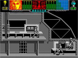 In game image of Hammerfist on the Sinclair ZX Spectrum.