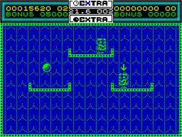 In game image of Helter Skelter on the Sinclair ZX Spectrum.