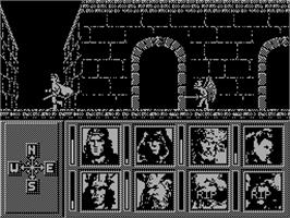 In game image of Heroes of the Lance on the Sinclair ZX Spectrum.