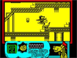 In game image of Hong Kong Phooey: No.1 Super Guy on the Sinclair ZX Spectrum.