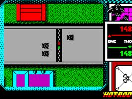 In game image of Hot Rod on the Sinclair ZX Spectrum.