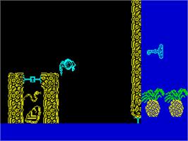 In game image of How to be a Hero on the Sinclair ZX Spectrum.
