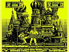 In game image of Human Killing Machine on the Sinclair ZX Spectrum.