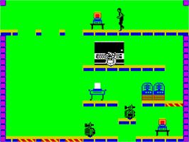 In game image of Impossible Mission on the Sinclair ZX Spectrum.